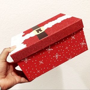 Gift Box Storage Holiday Christmas Santa Snowflake Large Size 11”X7.25”X5.25”